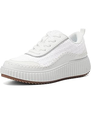 DREAM PAIRS Women Chunky City Tweed Comfortable Casual Platform Fashion Sneaker | Amazon (US)