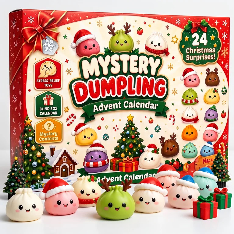 Guvpev Mystery Dumpling Advent Calendar 2026, 24 Days Christmas Countdown Blind Box with Kawaii S... | Walmart (US)