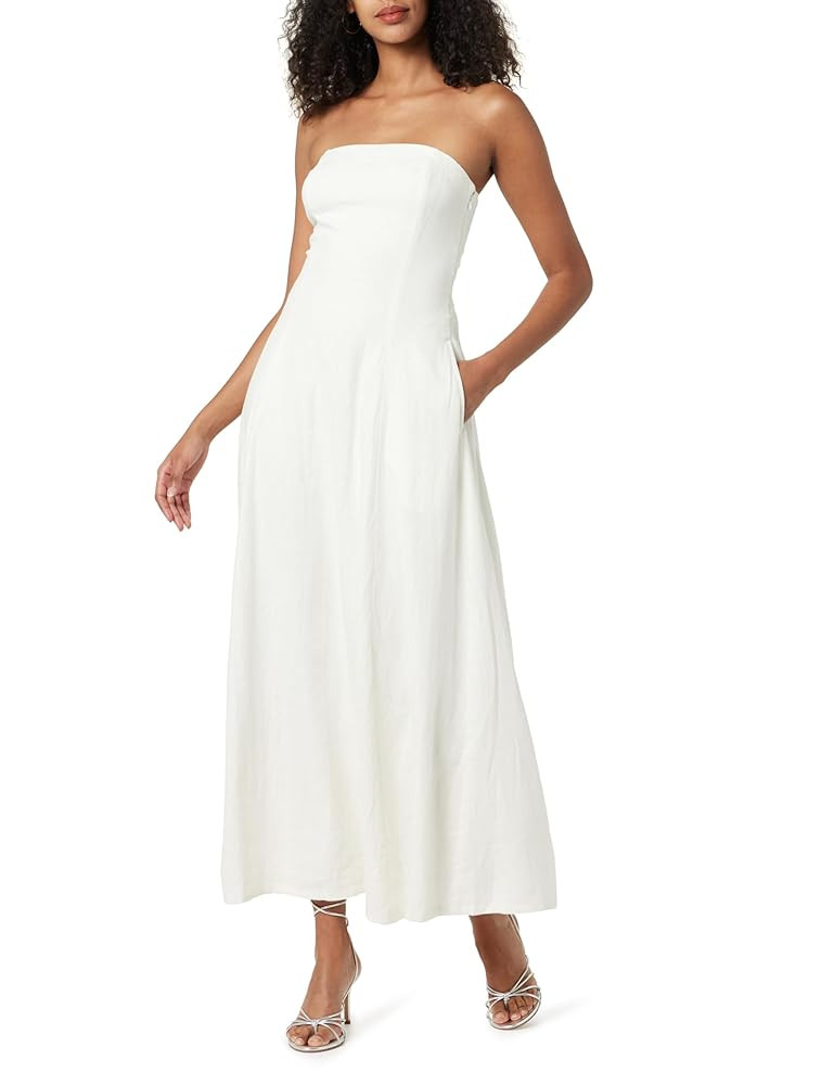 The Drop Women's Carlota Strapless Linen Maxi Dress | Amazon (US)