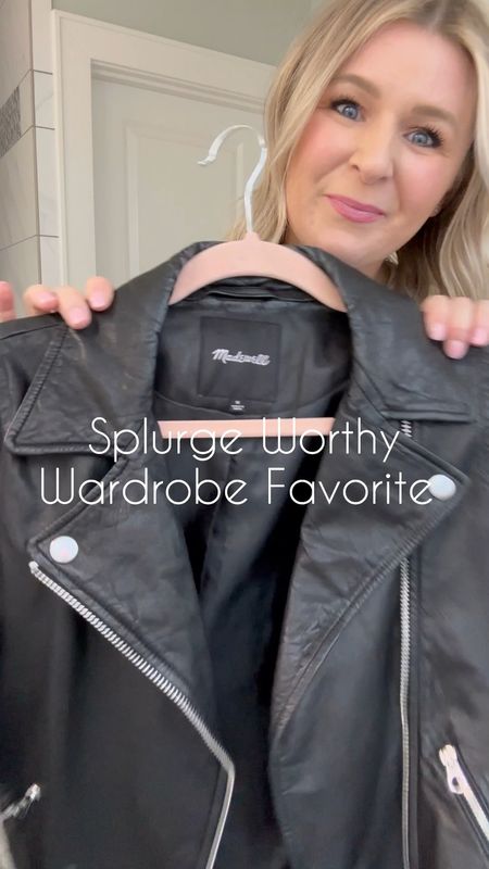 Splurge worthy leather jacket and it’s 30% off today. Here’s a handful of ways I’ve worn it this past year. Grab yours now and we can be twinsies this fall. The quality on this is 🙌🙌🙌

Sized up to a medium 

#LTKSeasonal #LTKsalealert #LTKstyletip