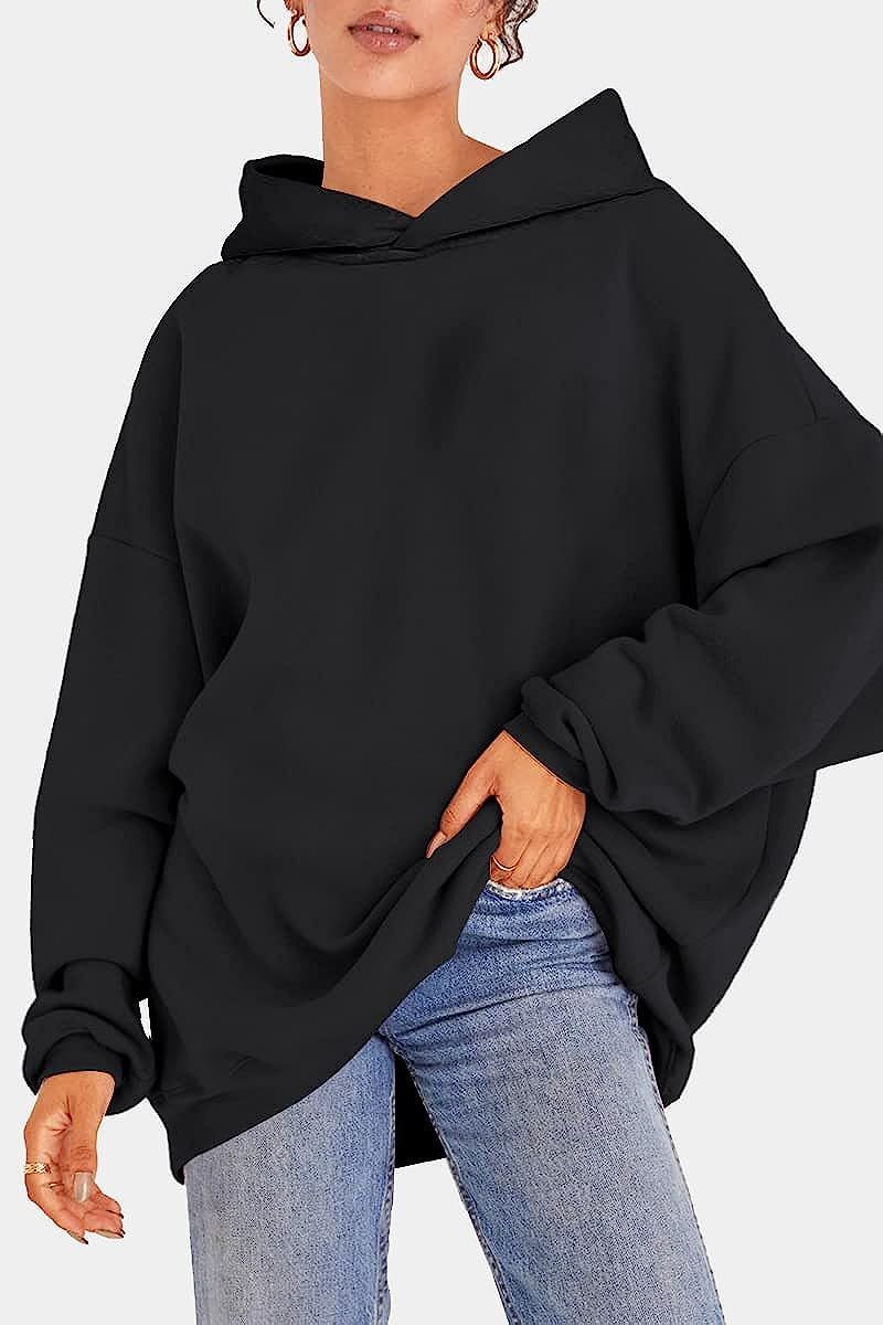 EFAN Women's Oversized Hoodies Long Sleeve Fleece Sweatshirts Casual Hooded Pullover Loose Lightw... | Amazon (US)