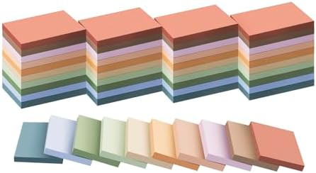 (50 Pads) Sticky Notes 1.5x2, Vintage Colors, 10 Colors Self Sticky Notes, Sticky Pads, Recyclabl... | Amazon (US)