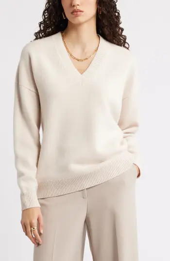 V-Neck Wool & Cashmere Sweater | Nordstrom