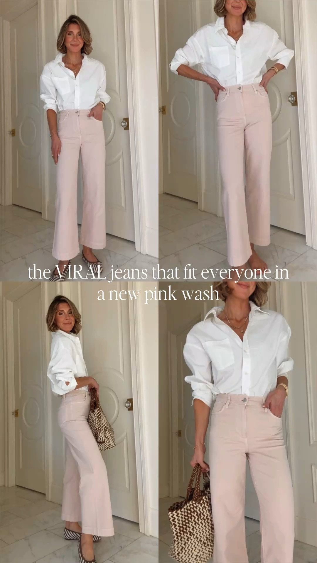 Love this light pink wash in the jeans that fit everyone! Fit tts