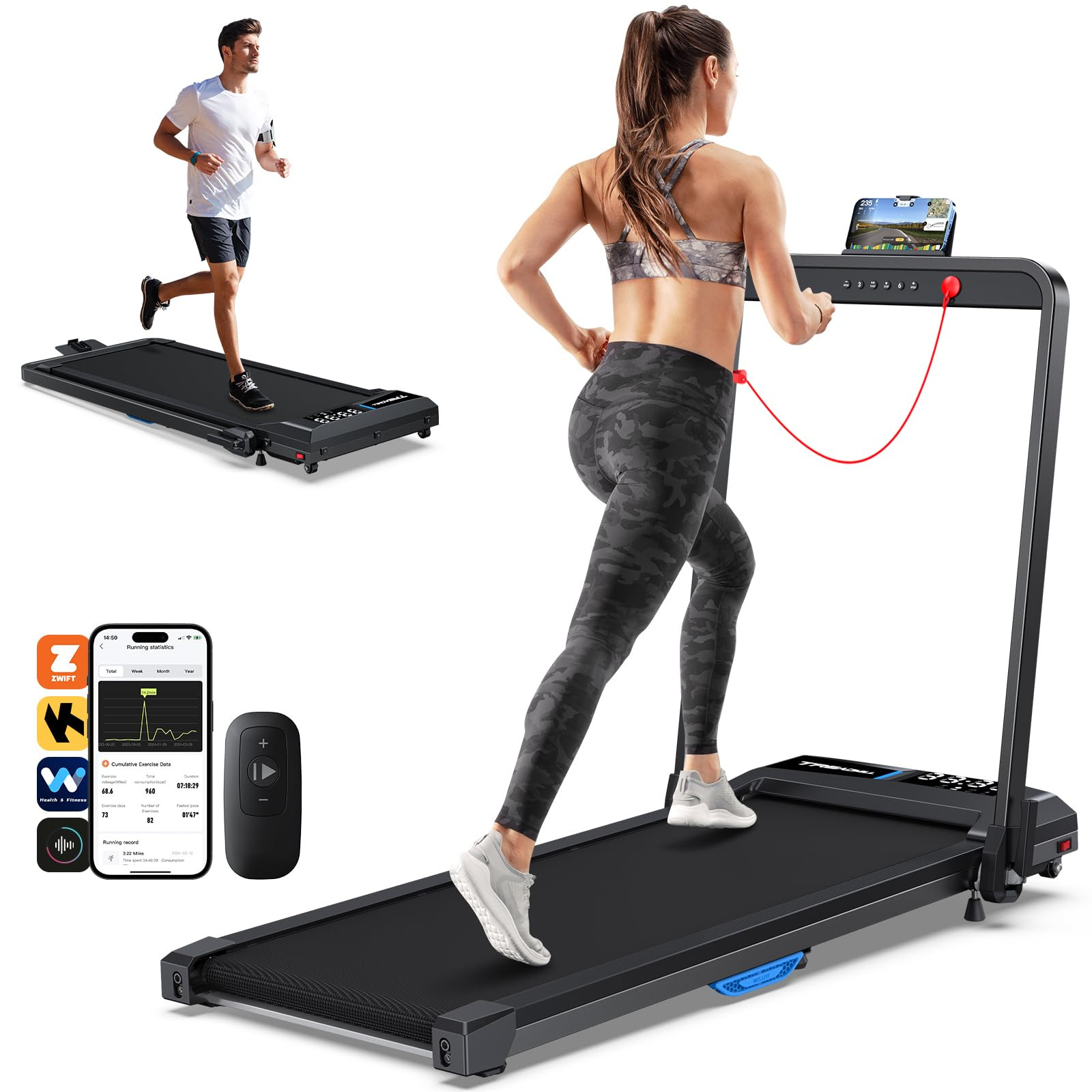WELLFIT 10% Incline Walking Pad, 3HP 4MPH/7.6MPH 265/350 lb+ Capacity Treadmills for Home, Wide R... | Amazon (US)