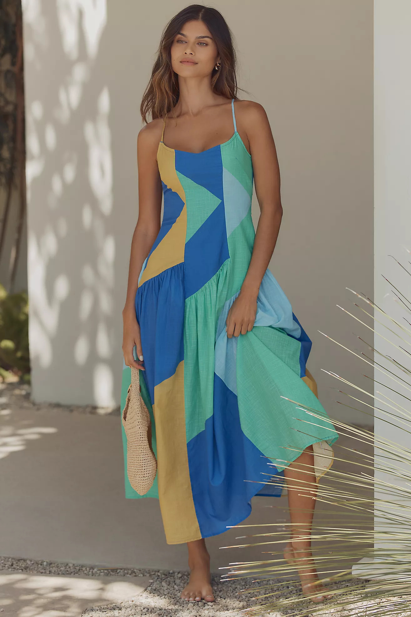 Celandine Sleeveless Drop-Waist Midi Dress | Anthropologie (US)