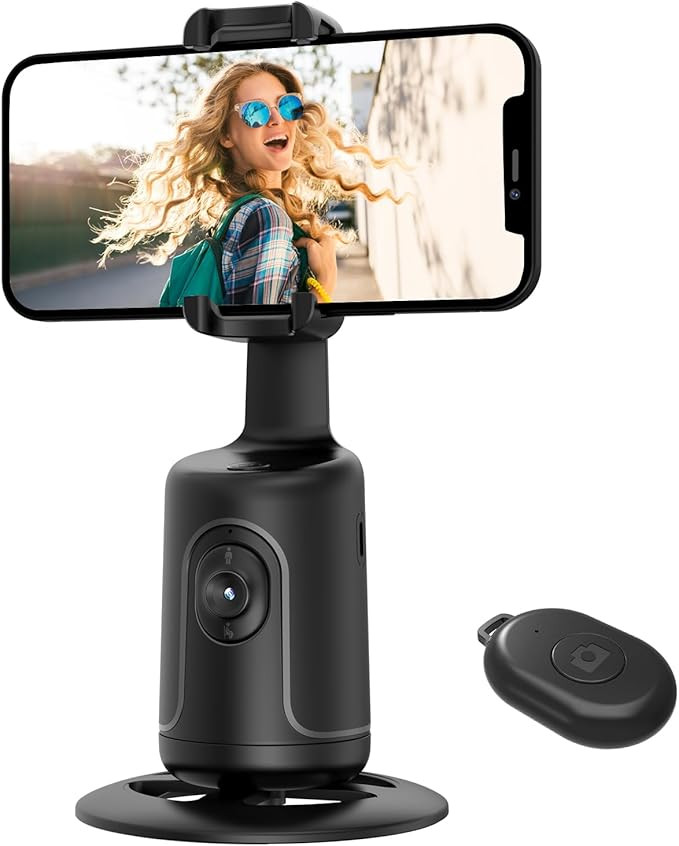 Auto Face Tracking Tripod, 360° Rotation Body Phone Camera Mount Smart Shooting Holder with Remo... | Amazon (US)