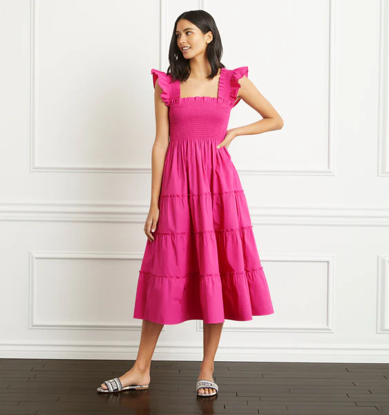 The Ellie Nap Dress - Poppy Pink Poplin | Hill House Home