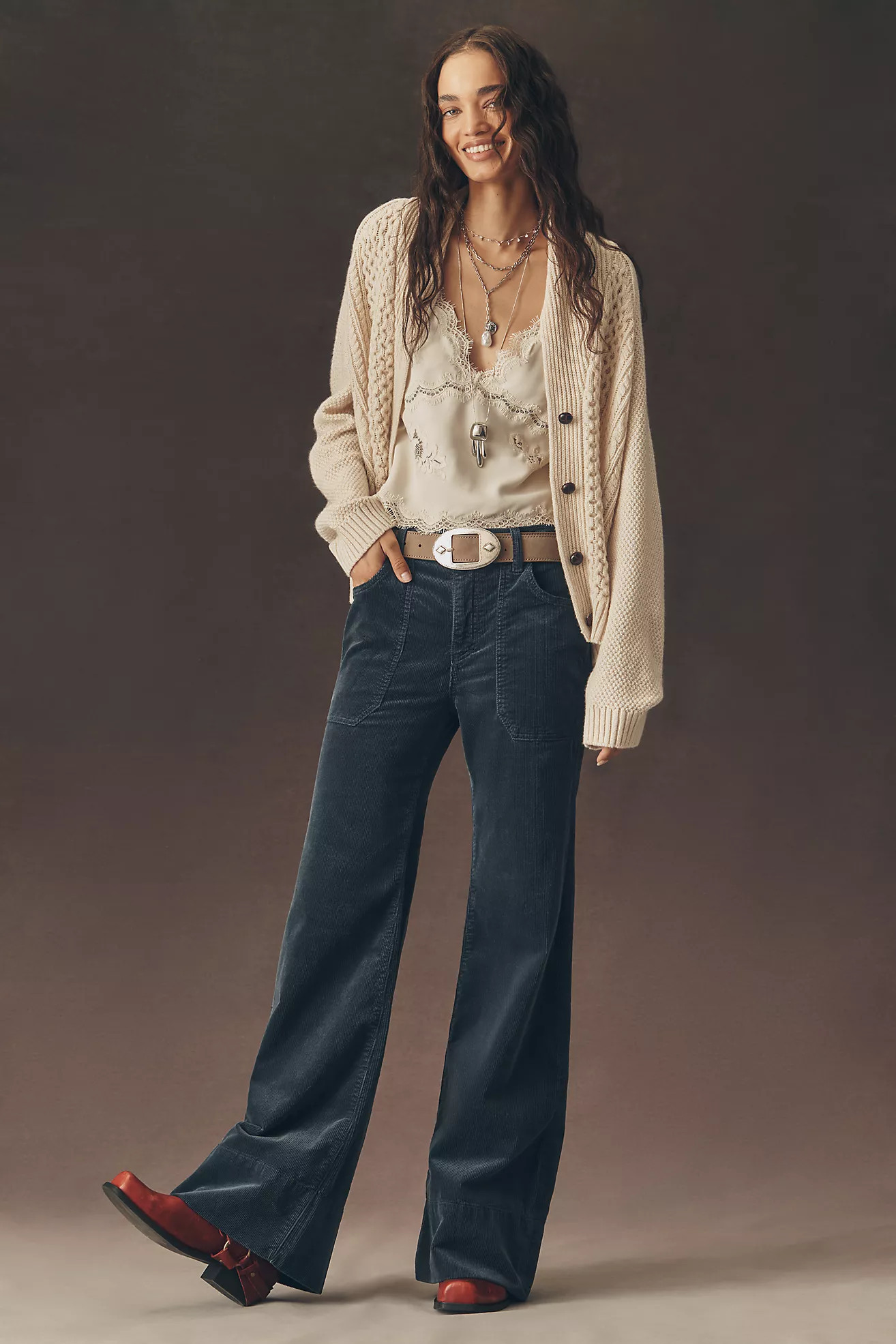 The Rylan High-Rise Flare Jeans by Pilcro: Corduroy Edition | Anthropologie (US)
