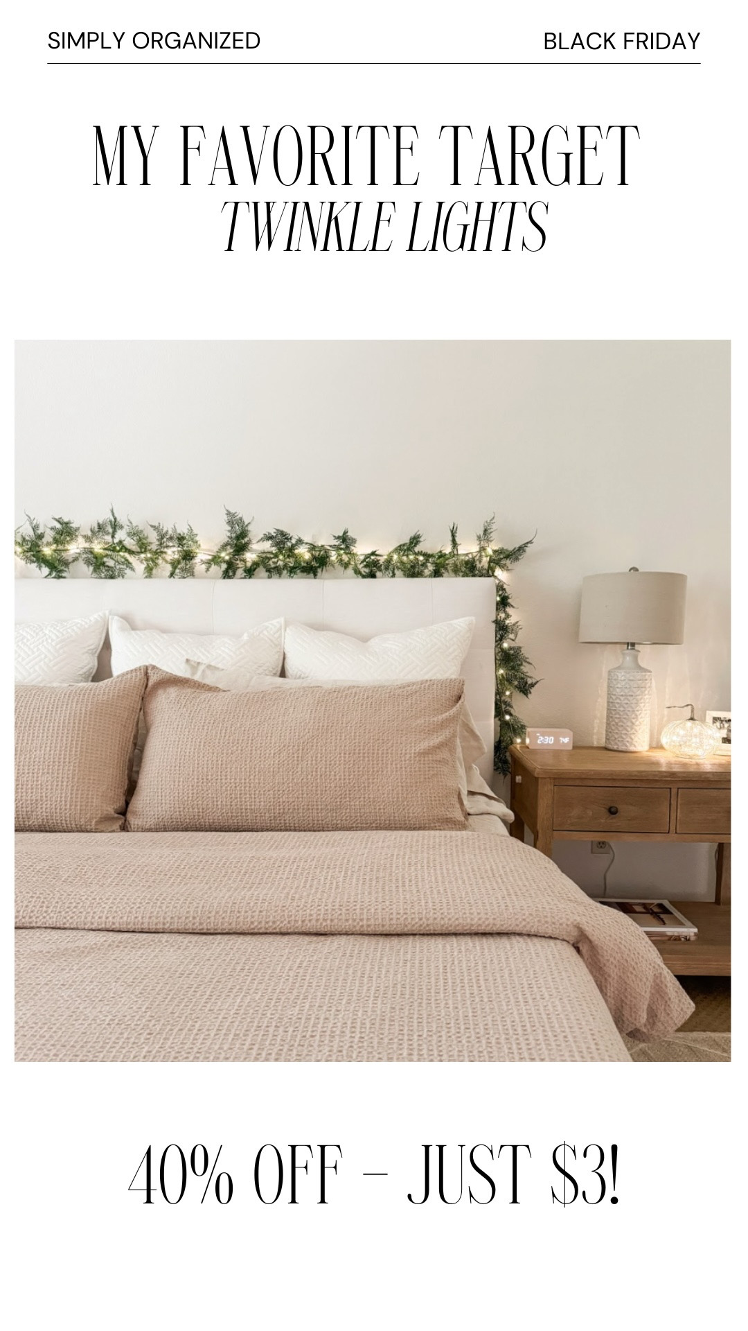 These are the twinkle lights I use year rounds all around the house - and they are only $3! Battery operated and a timer! These last forever! 

 #LTKHoliday #LTKHome #LTKSaleAlert