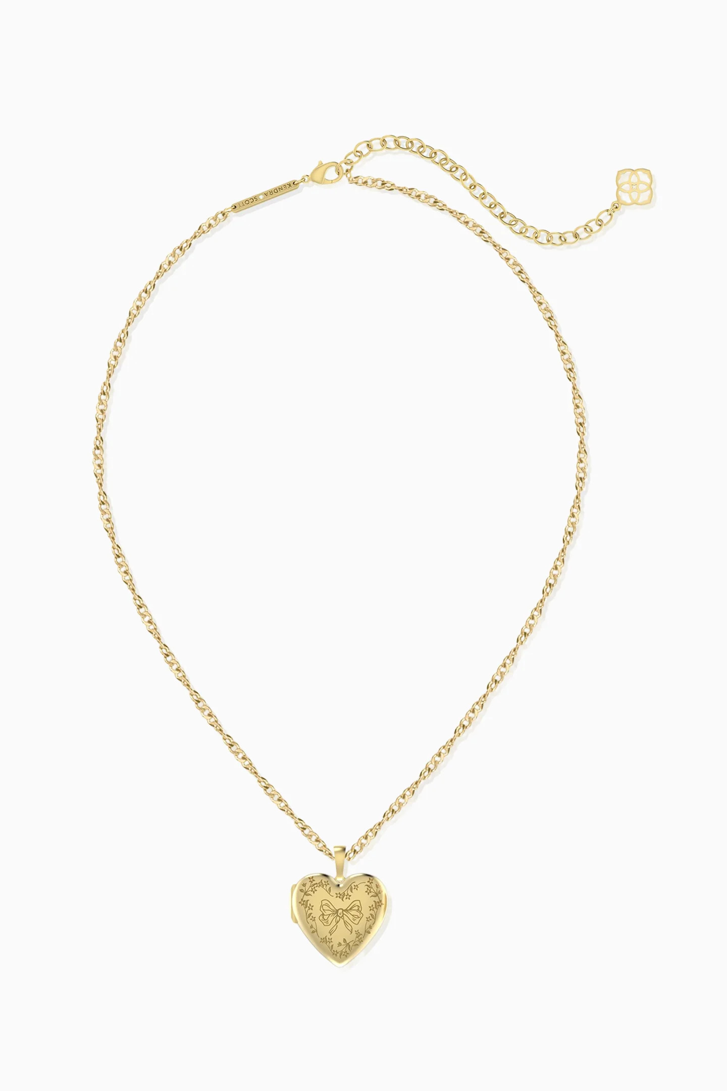 Kendra Scott x LoveShackFancy Heart Gold Locket Necklace | LoveShackFancy
