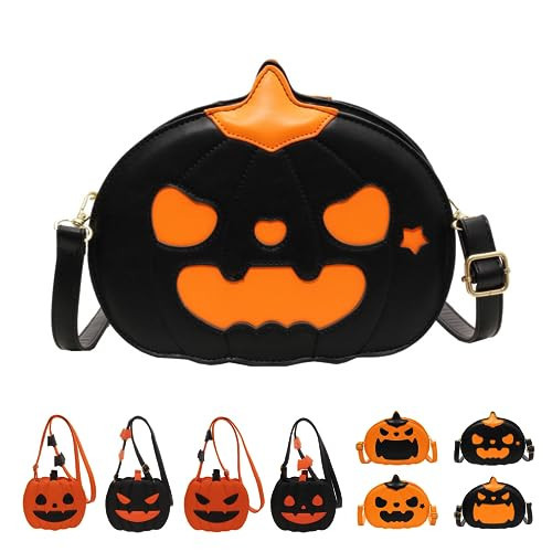 Halloween Purse Pumpkin Purse Crossbody Bag Novelty Devil Shoulder Bag PU Leather Halloween Pumpkin Crossbody Purse | Amazon (US)