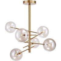 Pendant Light, Sputnik Chandelier, 6 Light Hanging Modern Fixture, Gold Lights, Globe Lamp | Etsy (US)