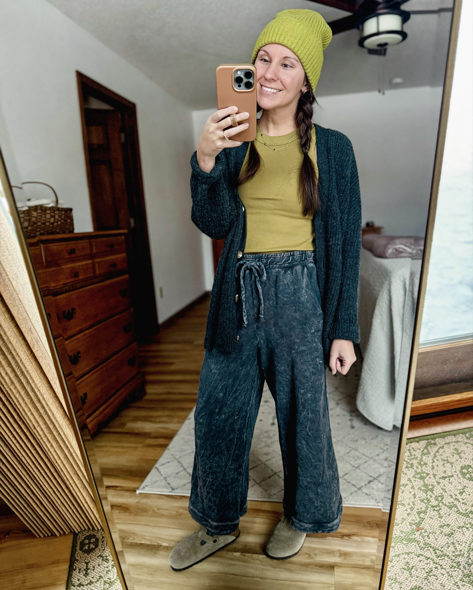 Wearing small in my tank (also linked similar bc sizes are selling out), xs petite in my pants, xs in my cashmere cardigan(charcoal), and size 6 in my Birkenstock clogs. 

My hat is sold out in my color, but available in other colors. I also linked similar ones. 

#LTKSeasonal #LTKPetite #LTKFindsUnder100