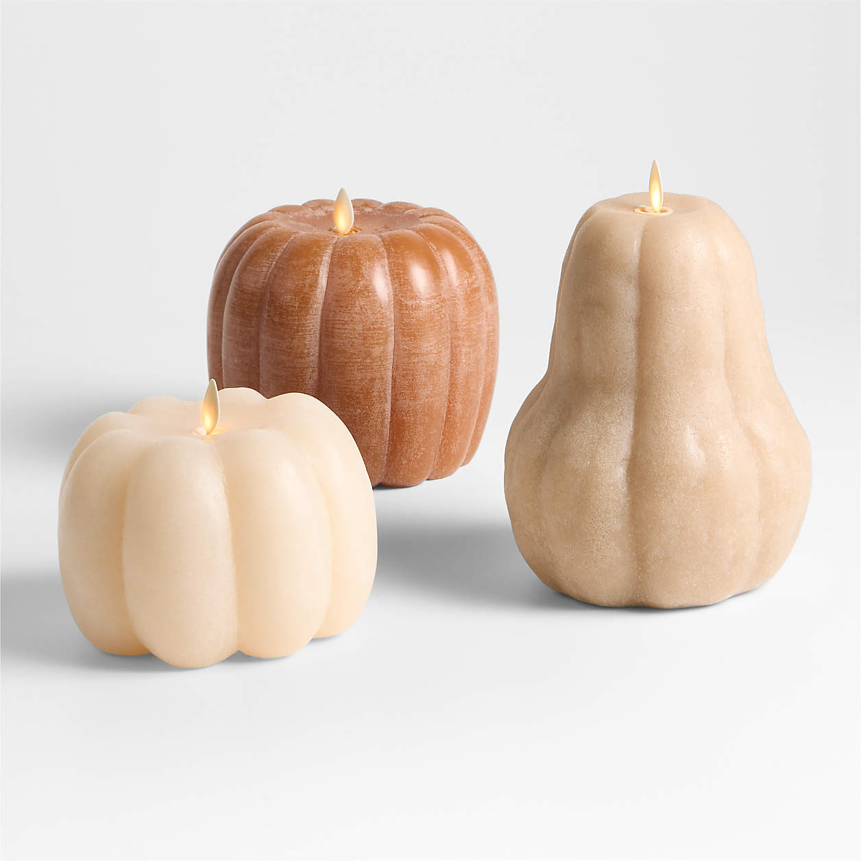Flicker Flameless Natural Gourd LED Candle + Reviews | Crate & Barrel | Crate & Barrel