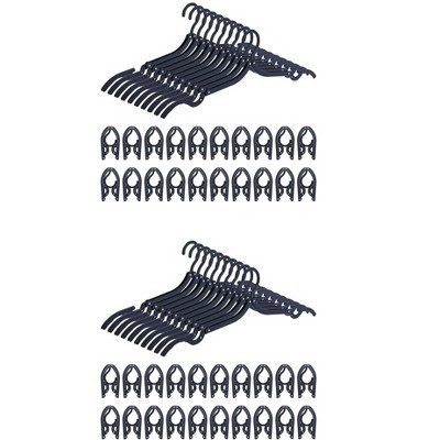 REGALWOVEN Durable Foldable Travel Hangers, Plastic Portable Clothes Hangers for Travel Cruises Suitcase Dormitory School Coat Bag Drying Black 20Pcs | Target