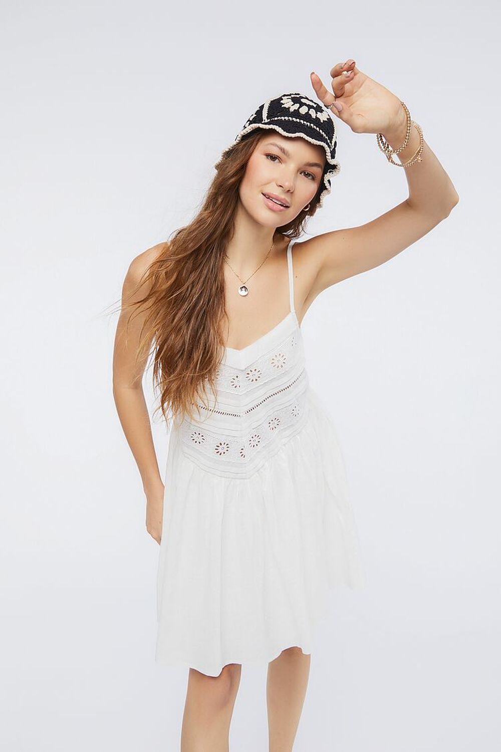 Floral Eyelet Cami Mini Dress | Forever 21 | Forever 21 (US)