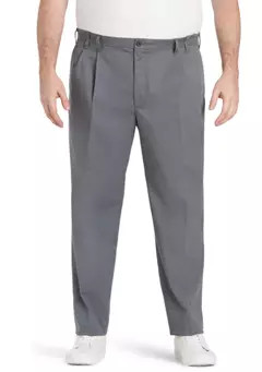 IZOD Big & Tall Performance Stretch Pleated Chino Pants | Belk