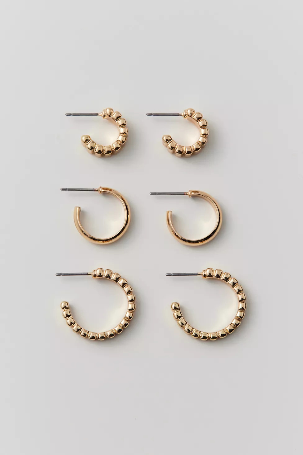 Textured Mini Hoop Earring Set | Urban Outfitters (US and RoW)