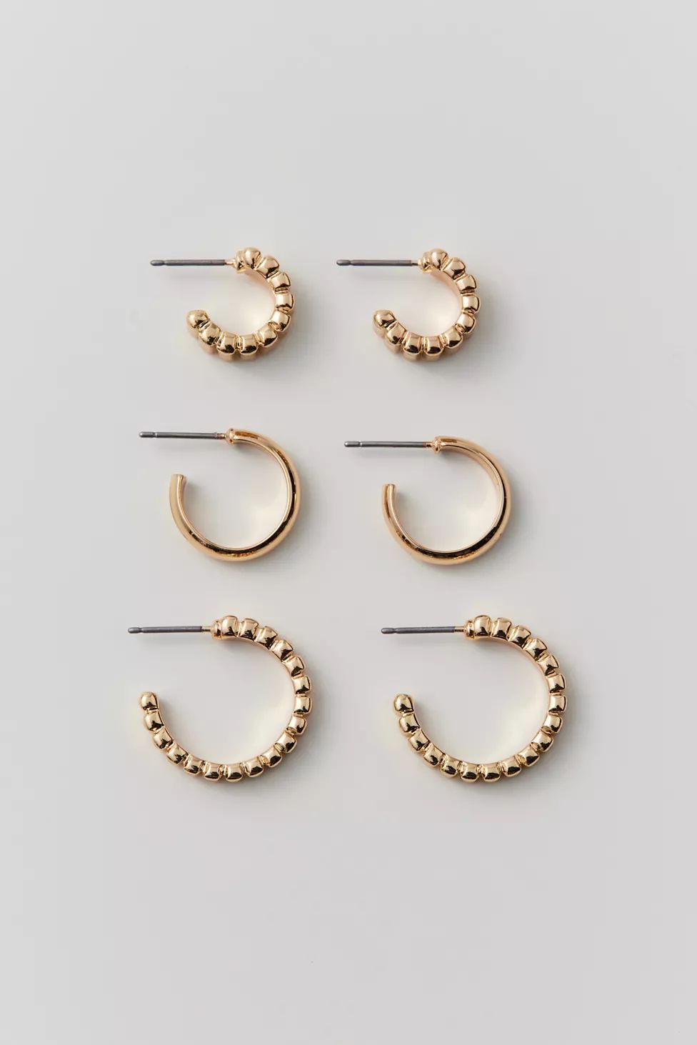 Textured Mini Hoop Earring Set | Urban Outfitters (US and RoW)