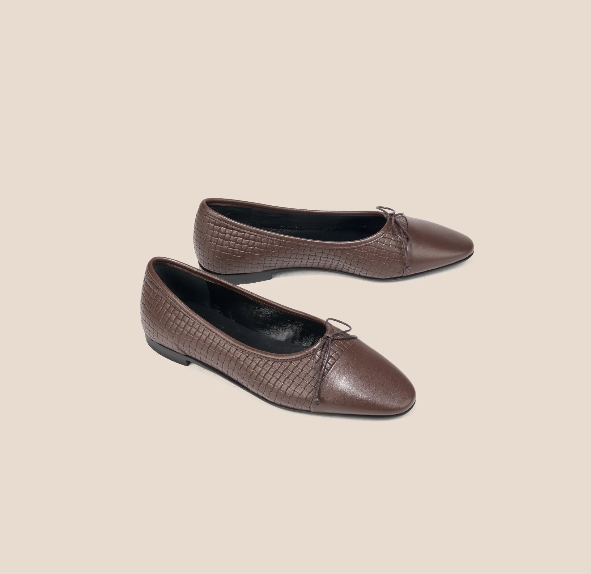 Como Chocolate Cassette Ballet Flats | A.Soliani | A.Soliani