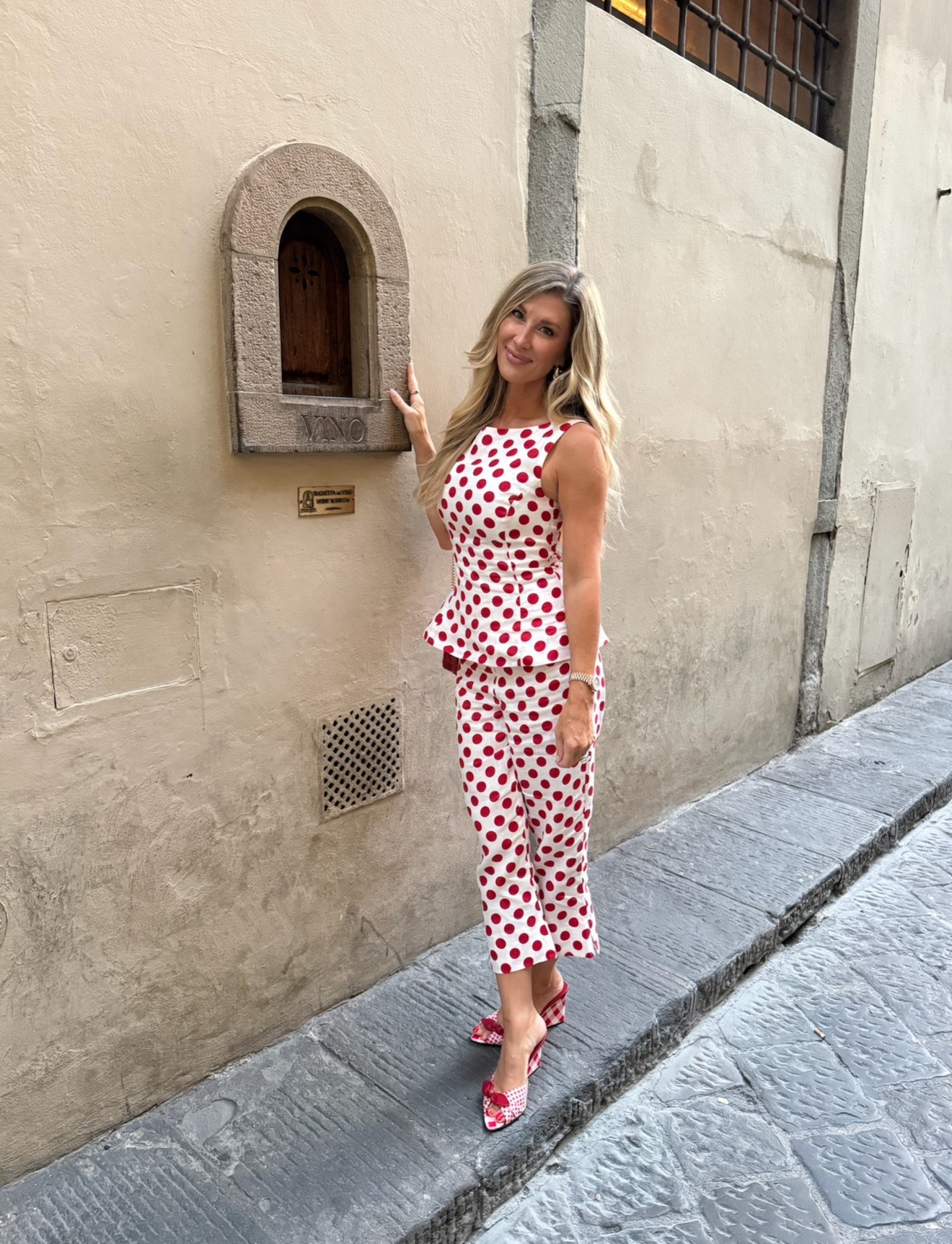 Favorite dupes for my Ana polka-dot linen top, pants & Italy inspired outfit! 🇮🇹

#LTKootd #LTKCon