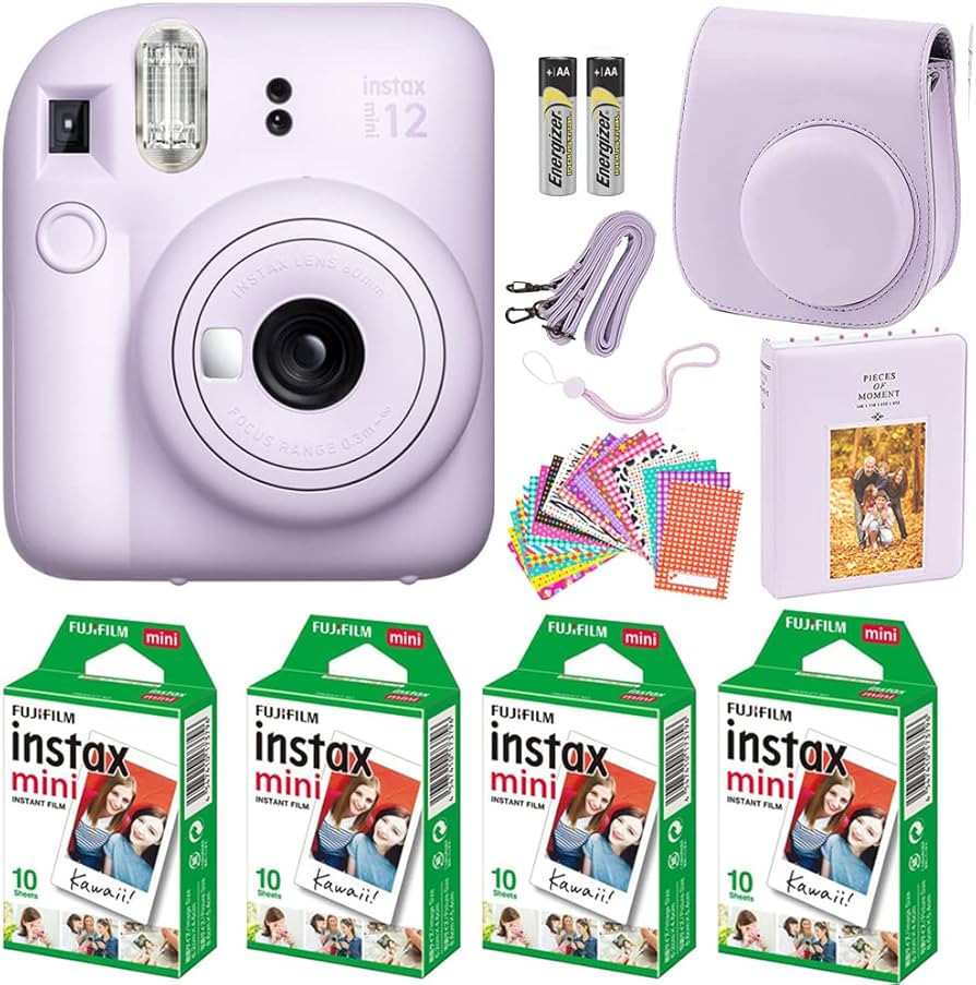 Fujifilm Instax Mini 12 Instant Camera Lilac Purple with Fujifilm Instant Mini Film (40 Sheets) w... | Amazon (US)