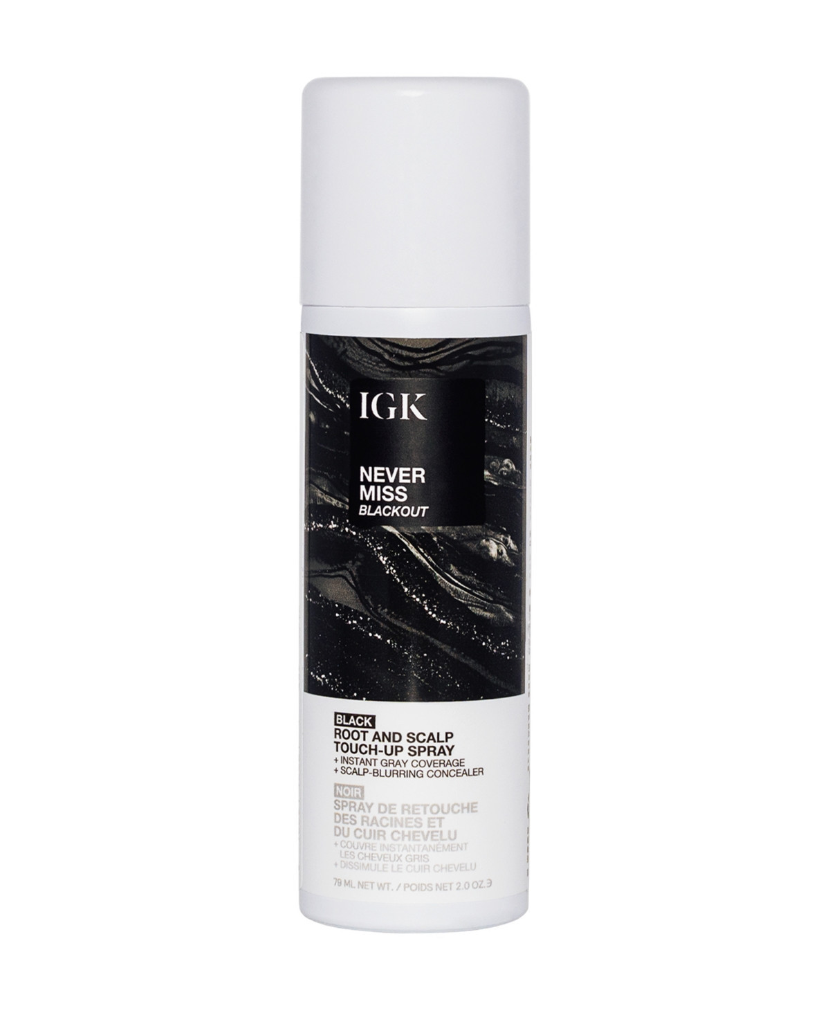 Igk Hair Never Miss Root and Scalp Blackout Touch-Up Spray - Black | Macy's
