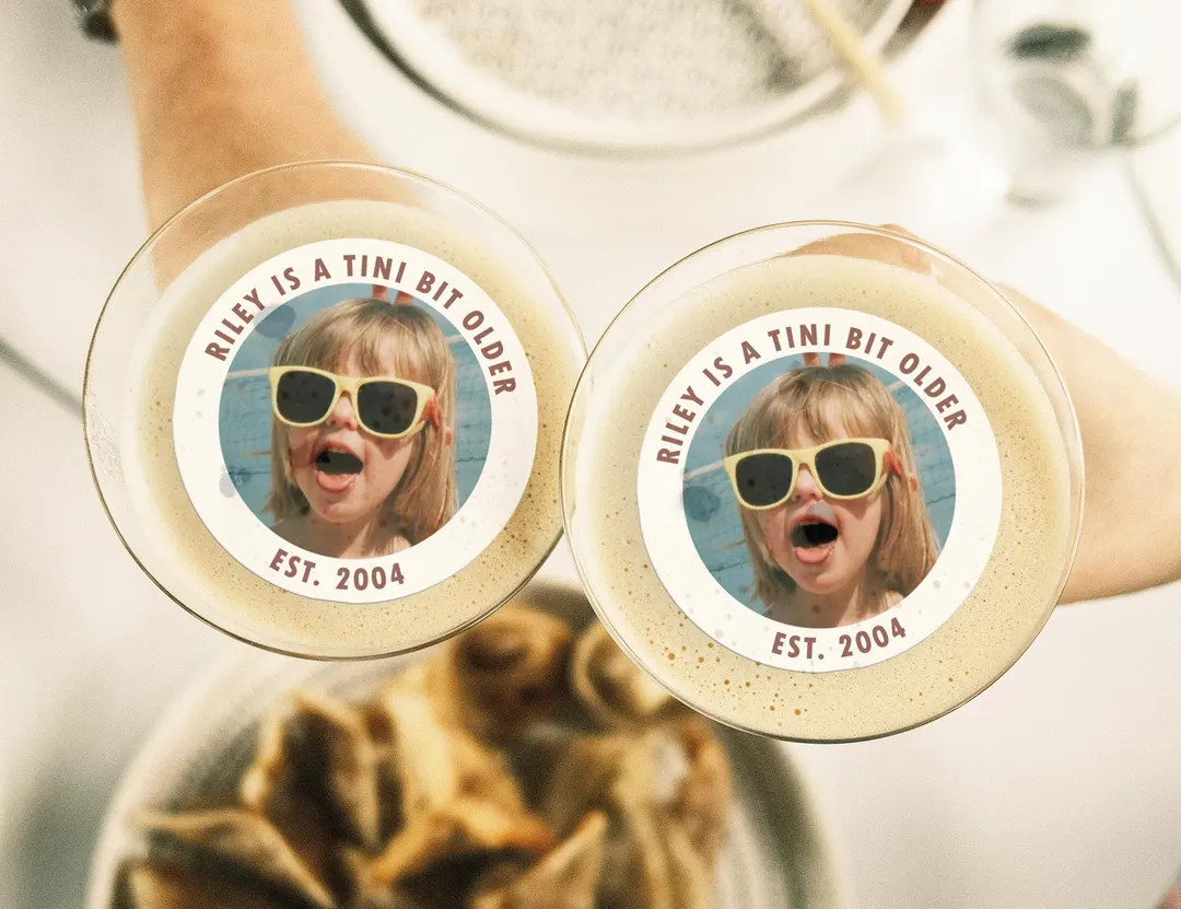 Espresso Martini Drink Toppers/Edible Cockatail Toppers A Tini Bit Older/Personalized Edible Imag... | Etsy (US)