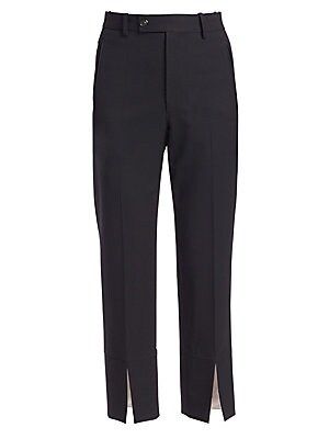 Helmut Lang Women's Slit Wool Suit Pants - Black - Size 2 | Saks Fifth Avenue
