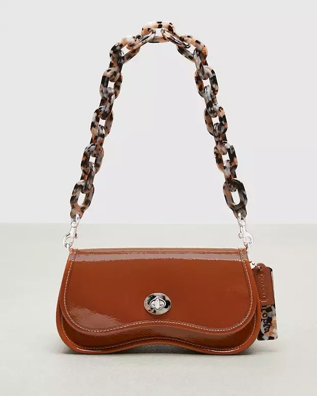 Wavy Dinky Bag With Crossbody Strap In Crinkled Patent Coachtopia Leather | Coach (US)