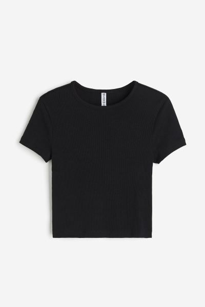 Ribbed cropped top | H&M (UK, MY, IN, SG, PH, TW, HK)
