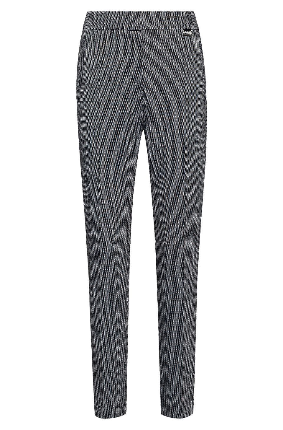 HUGO - Micro-patterned relaxed-fit cigarette pants with hardware trim | Hugo Boss (UK)