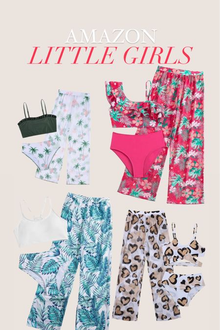 Little girls swimsuits & cover up sets. I ordered some of these for my daughters 

#LTKkids #LTKfindsunder50 #LTKswim
