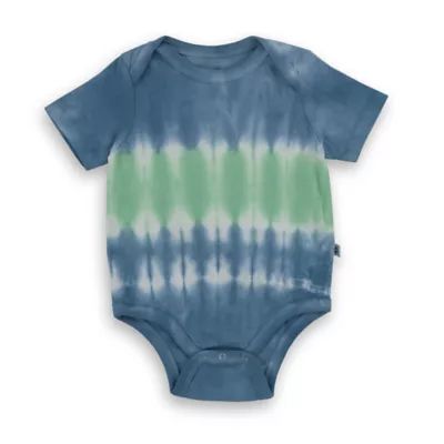 Sovereign Code® Tie-Dye Stripe Short Sleeve Bodysuit in Mint/Blue | buybuy BABY | buybuy BABY
