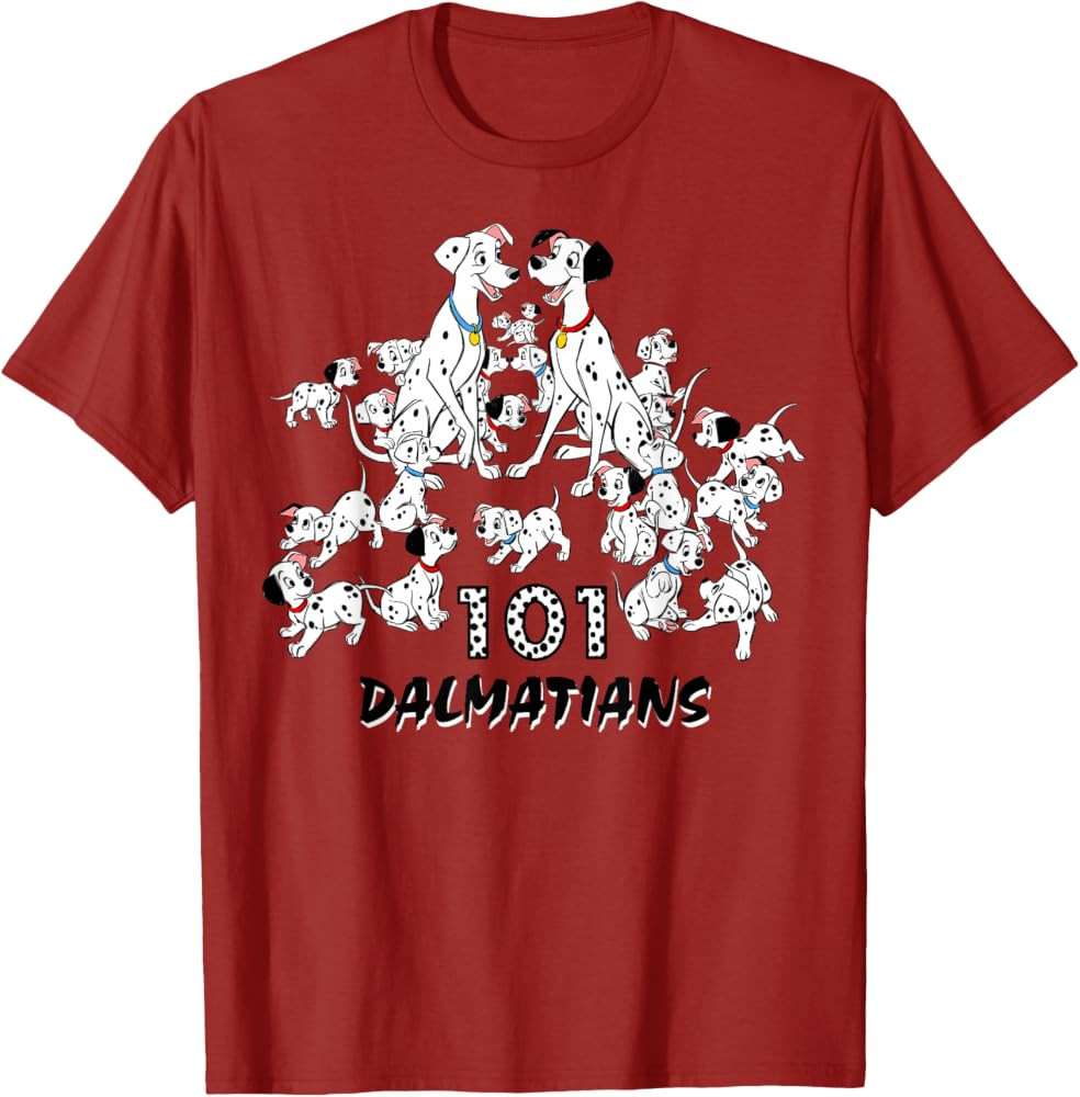 Disney 101 Dalmatians Group Shot Title Logo T-Shirt | Amazon (US)