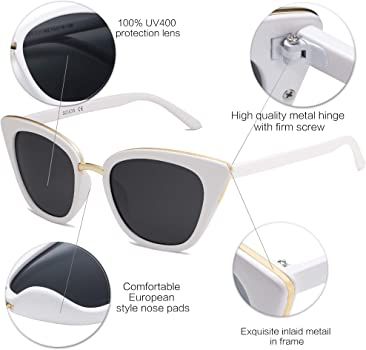 SOJOS Cat Eye Designer Sunglasses Fashion UV400 Protection Glasses SJ2052 | Amazon (US)