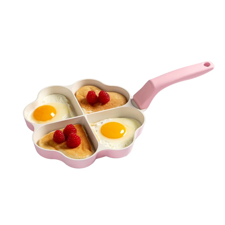 Paris Hilton Clean Ceramic Nonstick Cast Aluminum Heart Fry Pan Skillet, 8-Inch, Pink - Walmart.c... | Walmart (US)