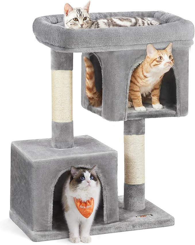Feandrea Cat Tree, 33.1-Inch Cat Tower, L, Cat Condo for Large Cats up to 16 lb, Large Cat Perch,... | Amazon (US)