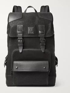 Belstaff - Tourmaster Leather-Trimmed Nubuck Backpack | Mr Porter Global