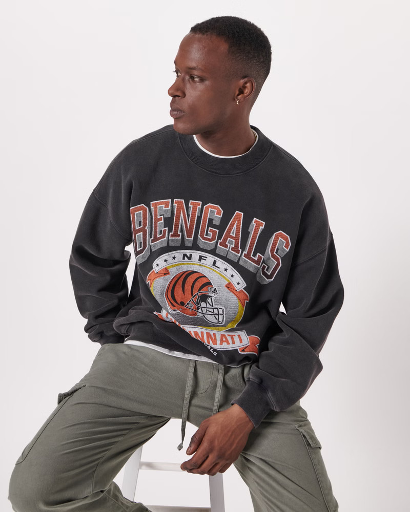 Cincinnati Bengals Graphic Crew Sweatshirt | Abercrombie & Fitch (US)