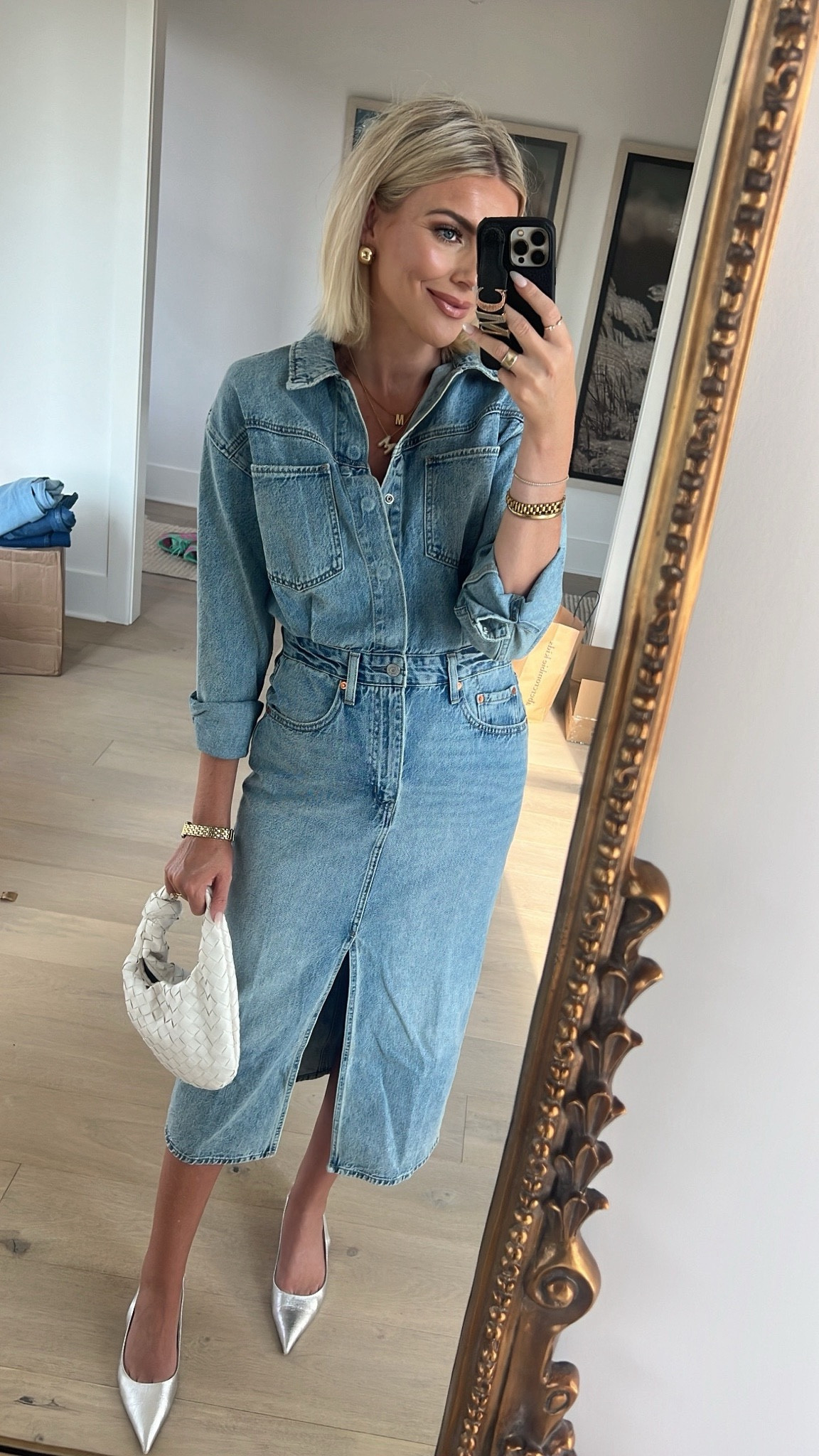 Denim jean dress maxi skirt look alike - can even belt to make it look like a denim shirt with a maxi skirt. SO cute on. True to size, if in between sizes size down. 
Wearing a 27 
Nashville country concert outfit idea 

#LTKStyleTip #LTKSeasonal #LTKShoeCrush