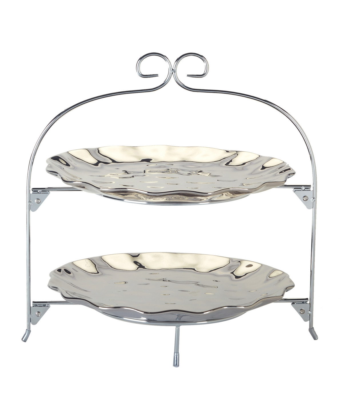 Certified International Silver Coast 2 Tier Rack with 11" Plates - Miscellaneous | Macy's