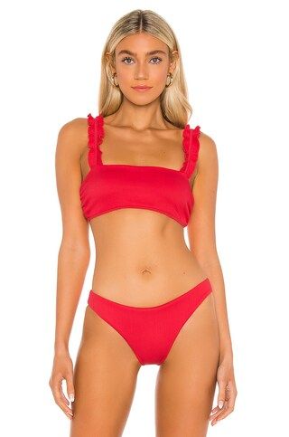 BEACH RIOT Madeline Bikini Top in Hibiscus from Revolve.com | Revolve Clothing (Global)