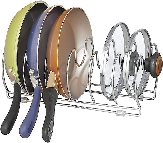 iDesign InterDesign Kitchen Cabinet Storage Skillets, Pans-13, Chrome Classico Cookware 13", Pan ... | Amazon (US)
