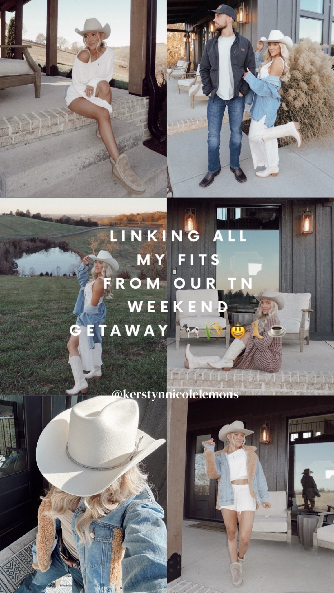 Tennessee outfit round up 🆙 🐄👢☕️🌾✨🌅🤠 vacation outfit ideas, cowgirl boots outfit, cowgirl hat outfits, pink blush maternity dresses (code Kerstyn15), maxi dress, wide leg jeans 

 #cowgirl #cowgirlstyle #cowgirlfashion #cowgirlhat ##ootd #western #westernfallfashion #western #westernfashionblogger #slipdress #satingown #country #countryside #countrygirl #cowgirlstyle #cowgirlfashion #cowgirlboots #cowboy #cowgirl #whiteboots #denimondenim #denimjacket #farmlife #familyphotooutfits #fallfashionoutfits #fall #fallfashionoutfits #fallfamilyphotos #fallnails #fallfashionoutfits #western #stetson 

#LTKStyleTip #LTKFindsUnder100 #LTKHoliday