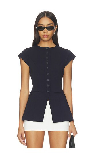 ALIGNE Ariel Ponte Top in Navy. - size 4 | Revolve Clothing (Global)