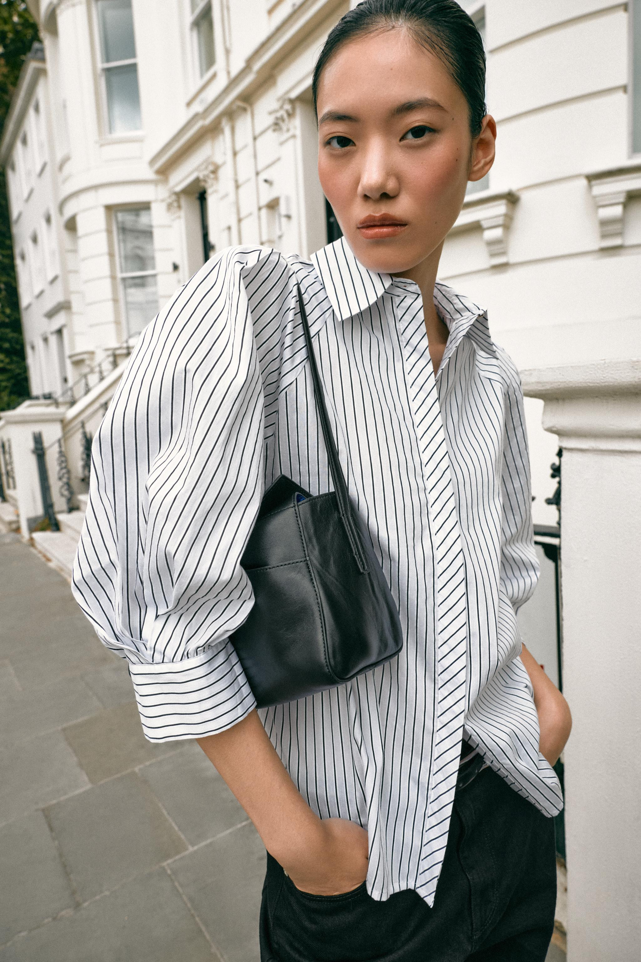 STRIPED PUFF SLEEVE SHIRT | Zara US