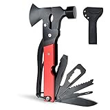 Portable Stainless Steel Camping Multi Tool, Mini Folding Multitools Kit with Axe Hammer Pliers Knif | Amazon (US)