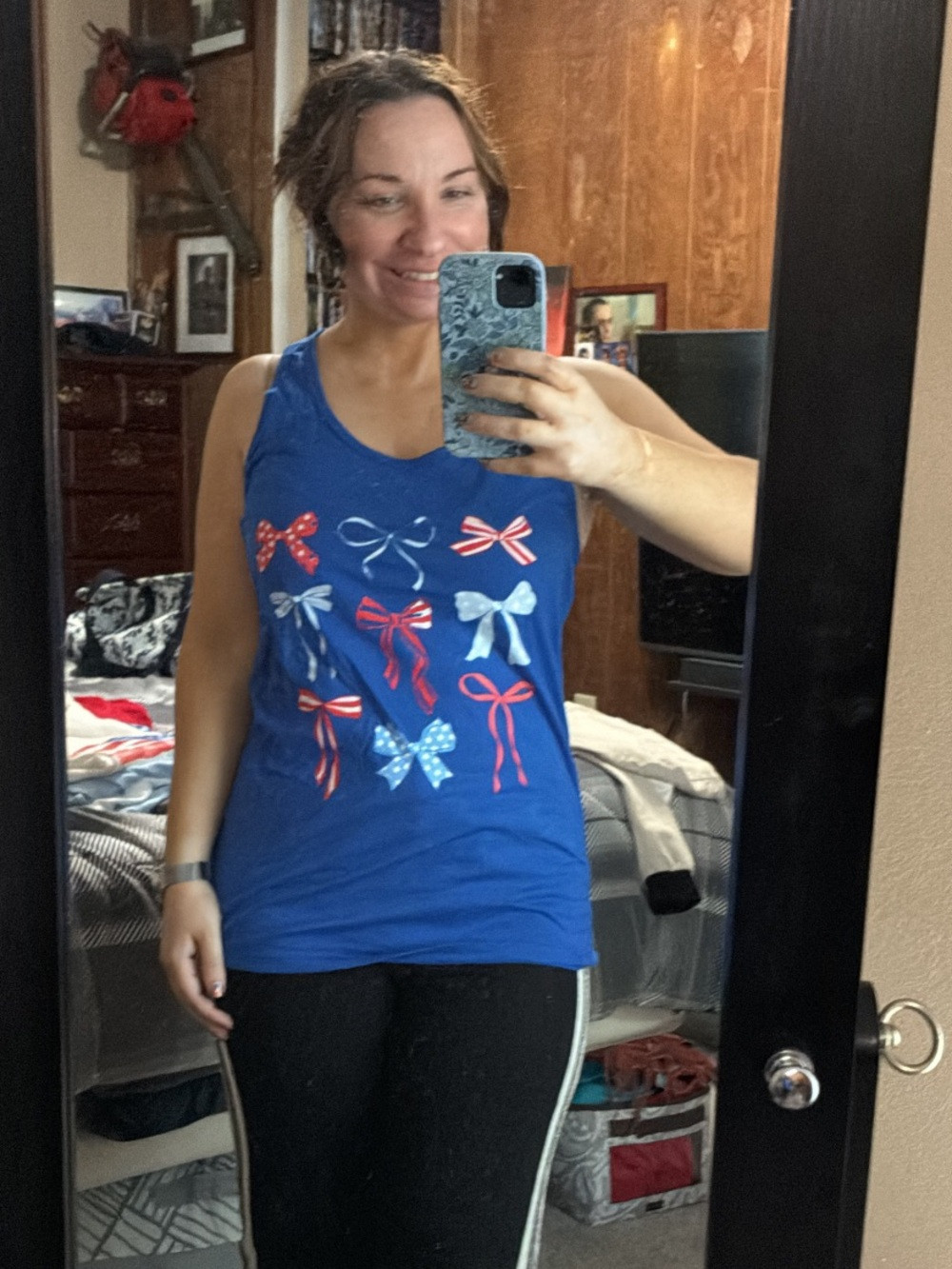 NWOT handmade patriotic bow tank top | Poshmark